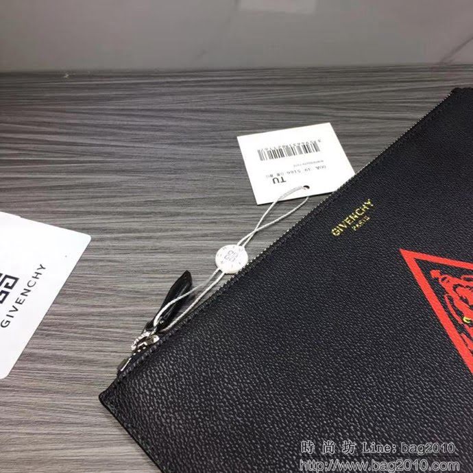 GlVENCHY紀梵希 2018最新 熱賣款式 專櫃品質 頂級進口牛皮 原版五金 拉鏈手包 091888  tsg1102